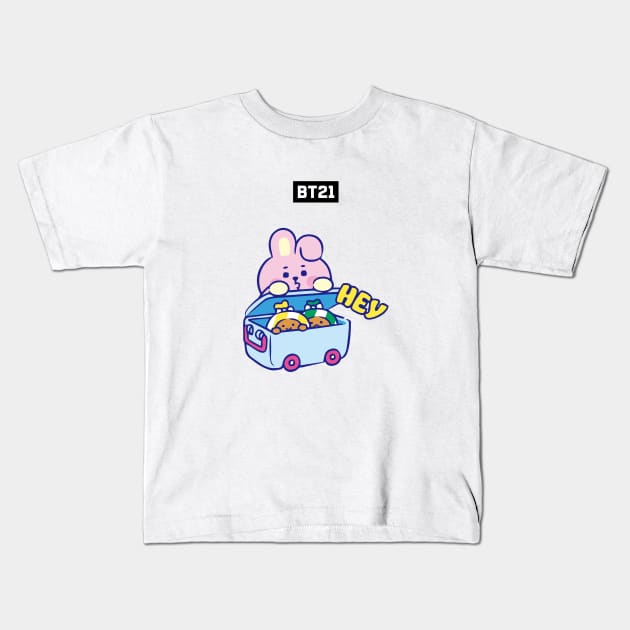 bt21 bts exclusive design 107 Kids T-Shirt by Typography Dose